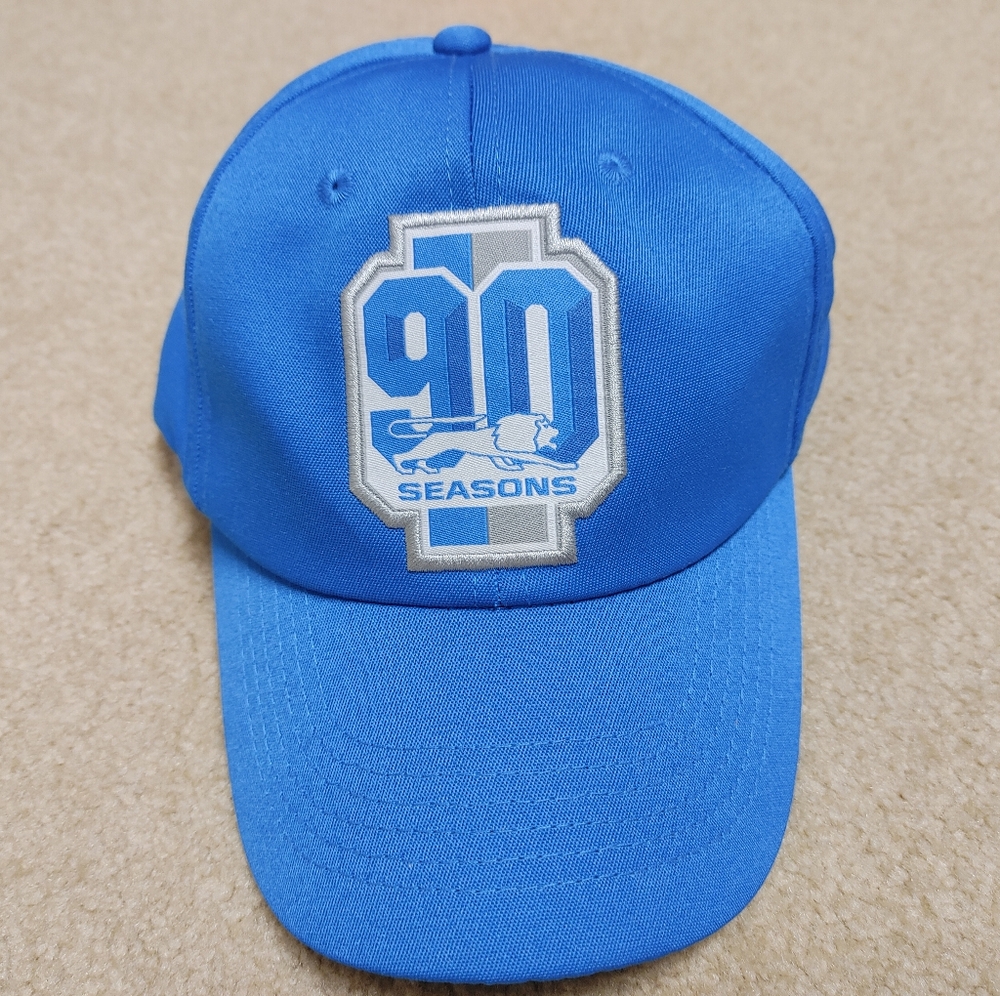 Detroit Lions 90th Season Commemorative Ball Cap with Logo - Blue - OS